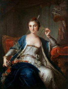 Mademoiselle Sallen muotokuva vuonna 1737. Louis Michel Van Loon (1707 - 1771) maalaus tekijältä Louis Michel van Loo
