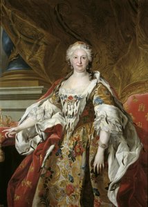 Espanja: Isabel Farnesio, reina de España Kuningatar Isabel de Farnesion virallinen muotokuva. tekijältä Louis Michel van Loo