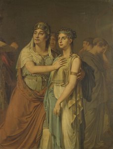 Jean Racinen (1639-99) näyttelijät Joanna Cornelia Ziesenis-Wattier (1762-1827) ja Geertruida Jacoba Grevelink-Hilverdink (1786-1827) Iphigeniassa (1674)