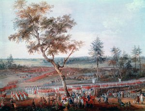 Yorktownin piiritys 19. lokakuuta 1781. Yksityiskohta (öljy kankaalle