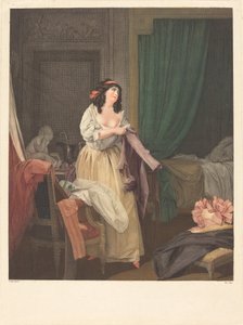 Mitä ei vielä ole? tekijältä Louis Petit after Louis Léopold Boilly