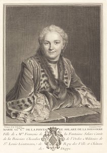 Marie Gallise de la Fontaine tekijältä Louis Petit after Maurice Quentin de La Tour