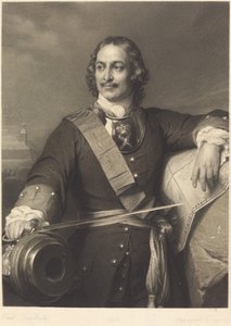 Venäjän Pietari Suuri tekijältä Louis Pierre Henriquel after Paul Delaroche