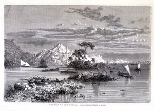 Sisäkuva Chantaboun Baylle. 1874. Sabatierin piirustus herra Mouhotin mukaan. “Tour du monde”