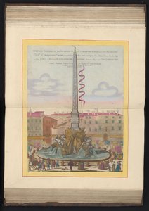 Vierstromenfontein te Rooma Obelisco Panphilio gia nell ippodrom (...) (otsikko esineessä) tekijältä Louis Rouhier
