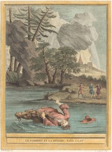Le torrent et la riviere (Torrent ja joki) tekijältä Louis Simon Lempereur after Jean Baptiste Oudry