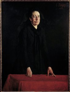 Commune de Paris: "" Louise Michelin (1830-1905) muotokuva korokkeella"" Militantti anarkisti oikeudessa oikeudenkäynnin aikana. Louis Tinayren (1861-1942) maalaus 1882 su. 1,29x0,95 m Pariisi, Musee Carnavalet Huomio! Tämän teoksen käyttö voi olla aiheena