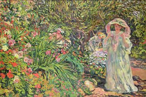 Madame Valtat in the garden