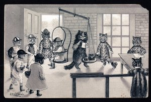 Nous profitons du beau temps. Animaux en posture d