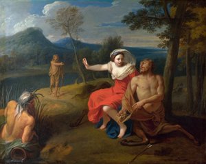 Nessos (Nessus) et Dejanire - Boullogne, Louis de, nuorempi (1654-1733) Nessus ja Dejanira Öljy kankaalle n. 1705 National Gallery, Lontoo 65,4x80,6