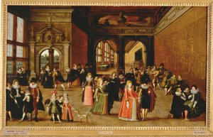 Tanssiaiset kuningas Henrik IV:n valtakaudella ... (maalaus kankaalle) tekijältä Louis de Caullery