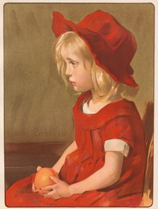 Tyttö oranssilla, 1899. tekijältä Louise Breslau