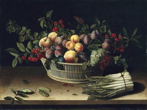 Asetelma hedelmäkorin ja parsan kanssa, 1630