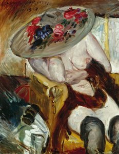 Italialainen nainen keltaisessa tuolissa - italialainen nainen keltaisessa tuolissa, kirjoittanut Corinth, Lovis (1858-1925). öljy kankaalle tekijältä Lovis Corinth