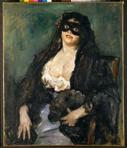 Musta naamio - Corinth, Lovis (1858-1925) - 1908 - Öljy kankaalle - Valtion museot, Kassel