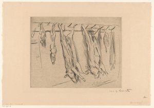 teurastetut siat tekijältä Lovis Corinth (signed by artist)