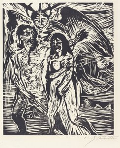 Karkotus paratiisista (The Expulsion from Paradise) tekijältä Lovis Corinth