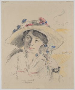 Taiteilijan vaimon, Charlotte Berend-Corinthin, muotokuva tekijältä Lovis Corinth