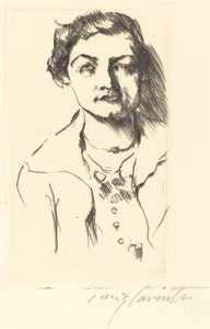 Nuoren naisen muotokuva - Anneliese Halbe, 1918. tekijältä Lovis Corinth