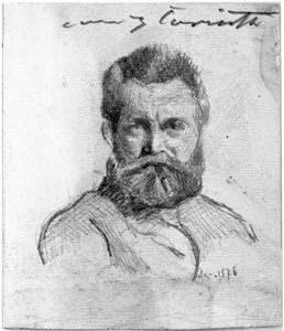 Kuva iäkkäämmästä, parrakkaasta miehestä edestäpäin tekijältä Lovis Corinth