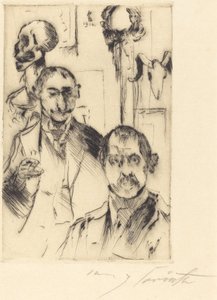 Kaksoismuotokuva luurangolla, 1916. tekijältä Lovis Corinth