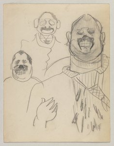 aKutsukortti Louis Gesslerin ja vaimon hopeahääjuhliin tekijältä Lovis Corinth
