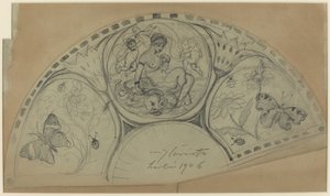 Fan Design [recto], luultavasti 1906. tekijältä Lovis Corinth