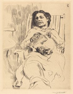 Nainen käsityönä, 1912. tekijältä Lovis Corinth