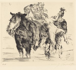 Raiskausnainen Raiskaus, 1920. tekijältä Lovis Corinth