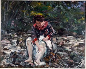 Tyttö purossa, 1913 tekijältä Lovis Corinth