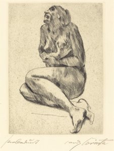 Hiipivä nainen alaston Hiipivä nainen, 1914. tekijältä Lovis Corinth