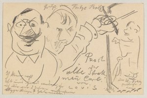 Lovis Corinth Carl Strathmannille: postikortti, postileima 10. elokuuta 1904 tekijältä Lovis Corinth