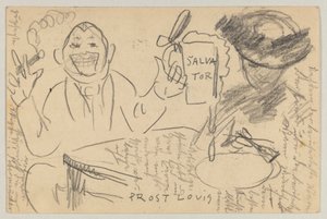 Lovis Corinth Carl Strathmannille: postikortti, postileima 13. maaliskuuta 1903 tekijältä Lovis Corinth