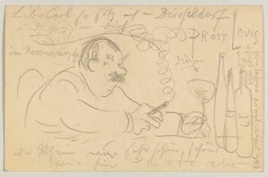 Lovis Corinth Carl Strathmannille: postikortti, postileima 13. syyskuuta 1907 tekijältä Lovis Corinth