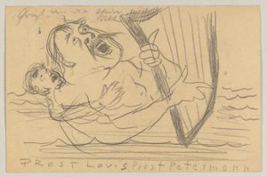 Lovis Corinth Carl Strathmannille: postikortti, postileima 18. heinäkuuta 1903 tekijältä Lovis Corinth