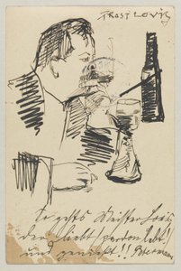 Lovis Corinth Carl Strathmannille: postikortti, postileima 20. huhtikuuta 1903 tekijältä Lovis Corinth