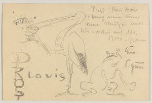 Lovis Corinth Carl Strathmannille: postikortti, postileima 20. syyskuuta 1906 tekijältä Lovis Corinth