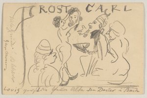 Lovis Corinth Carl Strathmannille: postikortti, postileima 22. toukokuuta 1905 tekijältä Lovis Corinth