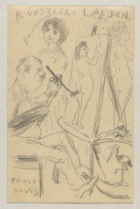 Lovis Corinth Carl Strathmannille: postikortti, postileima 25. kesäkuuta 1904 tekijältä Lovis Corinth