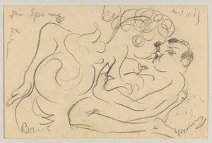 Lovis Corinth Carl Strathmannille: postikortti, postileima 25. maaliskuuta 1908 tekijältä Lovis Corinth
