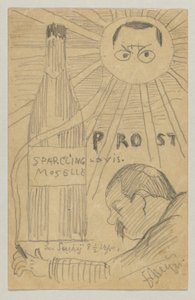 Lovis Corinth Carl Strathmannille: postikortti, postileima 26. joulukuuta 1897 tekijältä Lovis Corinth