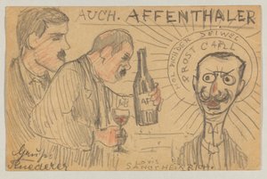 Lovis Corinth Carl Strathmannille: postikortti, postileima 28. syyskuuta 1896 tekijältä Lovis Corinth