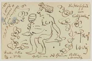 Lovis Corinth Carl Strathmannille: postikortti, postileima 8. maaliskuuta 1906 tekijältä Lovis Corinth