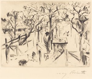 Hedelmäpuutarha syksyllä tekijältä Lovis Corinth