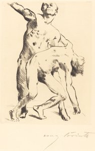 Odysseus ja kosija Odysseus ja kosija, 1914. tekijältä Lovis Corinth