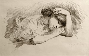 Nukkumassa tekijältä Lovis Corinth