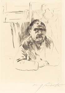 Omakuva turkissa, 1913. tekijältä Lovis Corinth