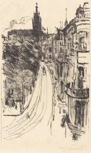 Strasse Koenigsberg Streetillä Koenigsbergissä, 1918. tekijältä Lovis Corinth