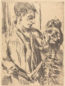 Tod und Jüngling Kuolema ja nuori mies, 1921, julkaistu 1922. tekijältä Lovis Corinth
