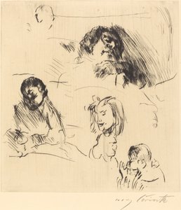 Erilaisia ​​muotokuvaluonnoksia tekijältä Lovis Corinth